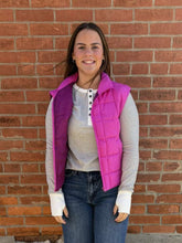 Load image into Gallery viewer, Fuchsia Puffer Vest