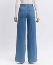 Load image into Gallery viewer, Vervet Super High Rise Tie Waistband Wide Leg Jean
