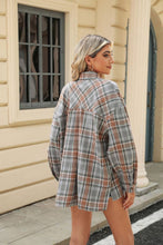 Load image into Gallery viewer, Light Grey Plaid Flannel