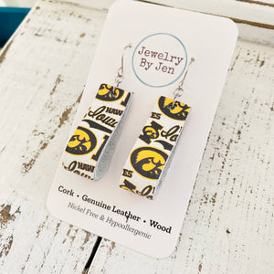 Iowa Hawkeyes Collage "Jodi" Earrings