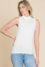 Load image into Gallery viewer, Ivory Mock Neck Tank