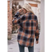 Load image into Gallery viewer, Khaki &amp; Black Plaid Flannel