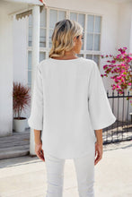 Load image into Gallery viewer, White V Neck Open Sleeve Top