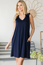 Load image into Gallery viewer, Black V Neck Tank Dress