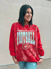 Load image into Gallery viewer, Red Bleached Kansas City Football Sweatshirt