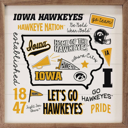 University Words Iowa: 4 x 4 x 1