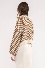 Load image into Gallery viewer, Brown Stripe &amp; Checkered Cardigan