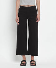 Load image into Gallery viewer, Vervet Black High Rise Crop Wide Leg Jeans