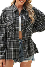 Load image into Gallery viewer, Black Plaid Flannel