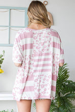 Load image into Gallery viewer, Pink Oversize Multi Stripe Animal Top