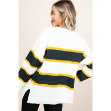 Load image into Gallery viewer, Black &amp; Gold  Stripe Sweater