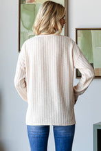 Load image into Gallery viewer, Oatmeal Textured V Neck Top