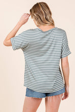 Load image into Gallery viewer, Dusty Olive Stripe Top