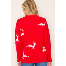 Load image into Gallery viewer, Red Deer Mock Sweater