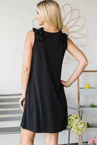 Black V Neck Tank Dress