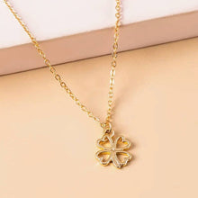 Load image into Gallery viewer, Gold Shamrock Dainty Necklace