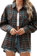 Load image into Gallery viewer, Coffee Plaid Flannel