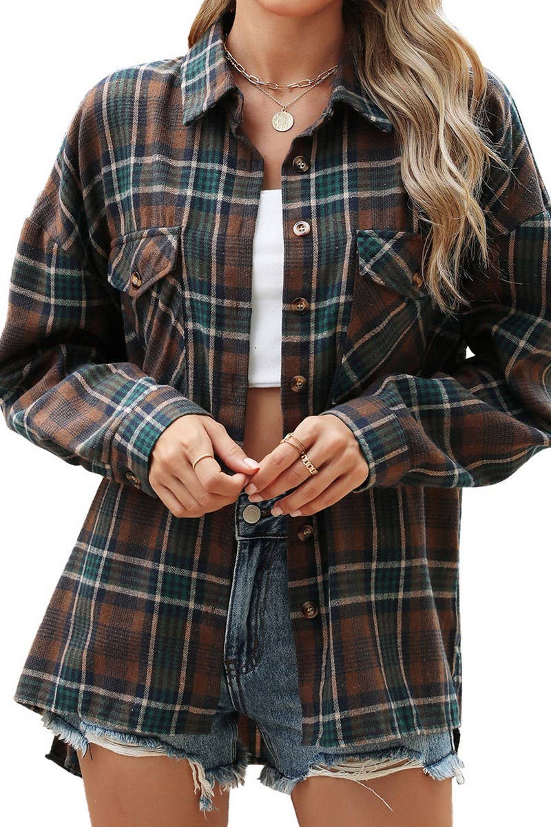 Coffee Plaid Flannel