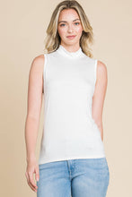 Load image into Gallery viewer, Ivory Mock Neck Tank