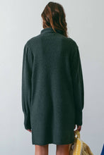 Load image into Gallery viewer, Hunter Green Mock Neck Sweater Dress