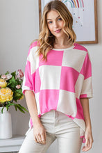 Load image into Gallery viewer, Spring Checkered Oversized Top