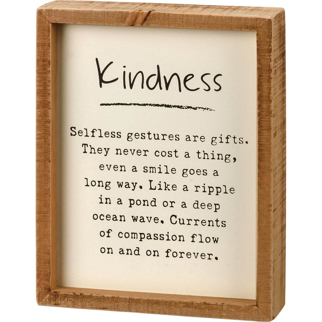 Inset Box Sign - Kindness