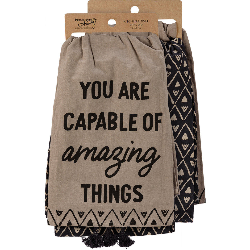 Kitchen Towel Set - Capable Of Amazing Things