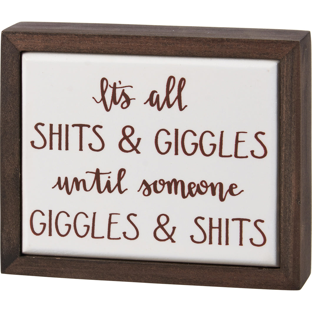 Until Someone Giggles Box Sign Mini