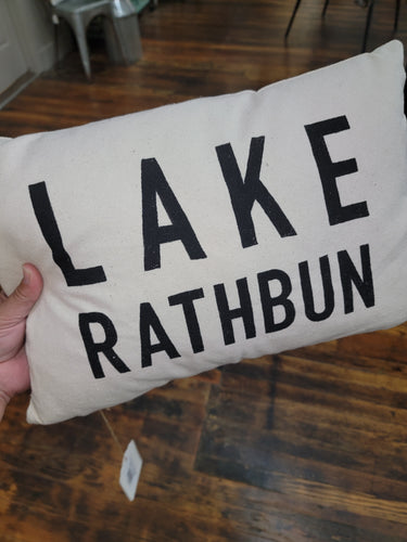 Personalized Lake Pillow