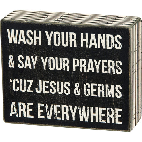 Box Sign - Jesus & Germs