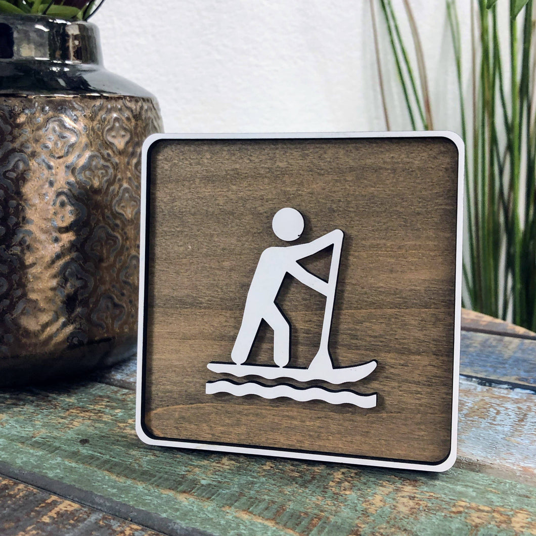 Stand Up Paddle Boarding Shelf Decor