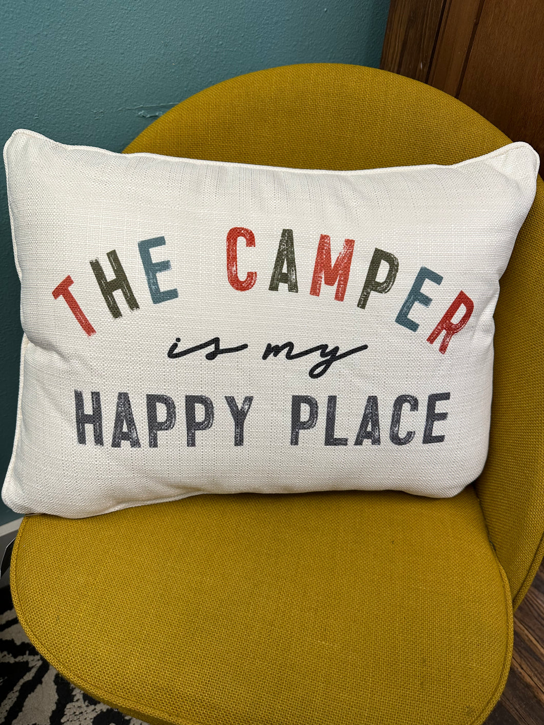 The Camper is My Happy Place Pillow