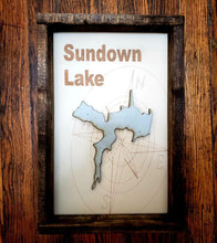 Load image into Gallery viewer, Lake Sign with Compass Background