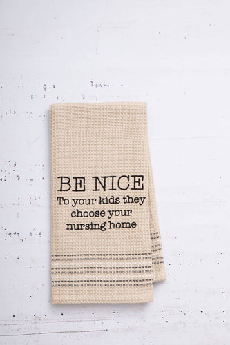 Be Nice Waffle Weave Dishtowel