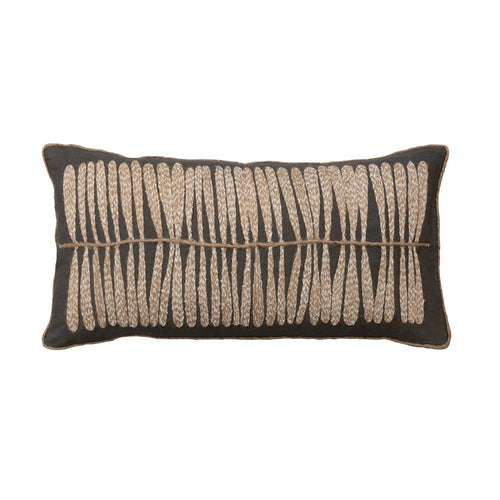 Jute Embroidery Pillow