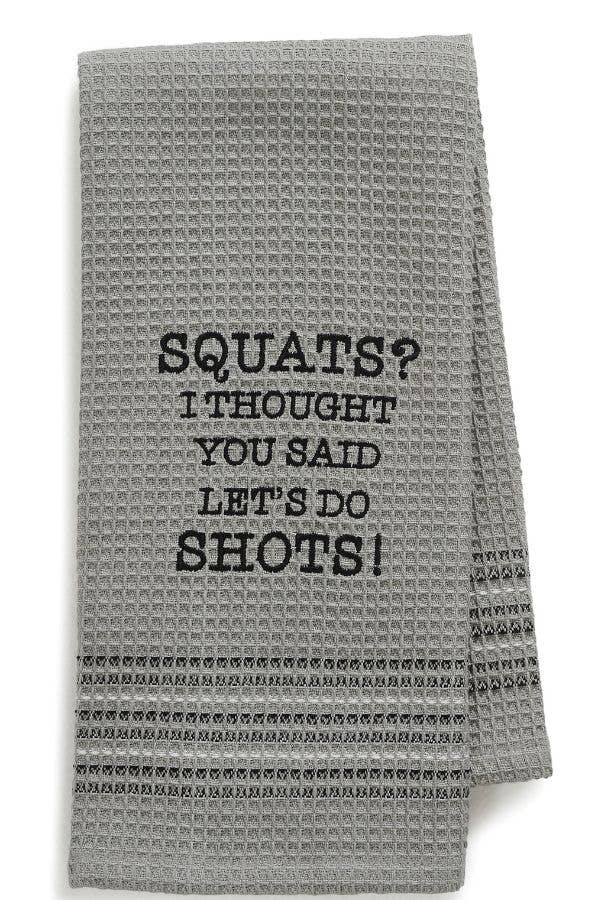 Shots Waffle Dishtowel